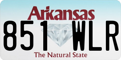 AR license plate 851WLR
