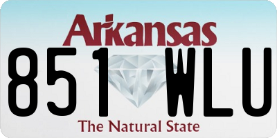 AR license plate 851WLU