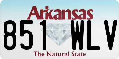 AR license plate 851WLV