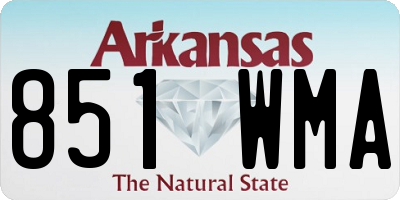 AR license plate 851WMA