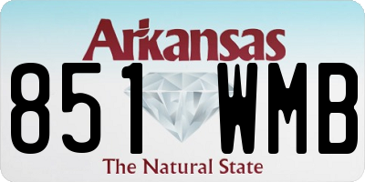 AR license plate 851WMB