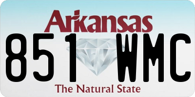 AR license plate 851WMC