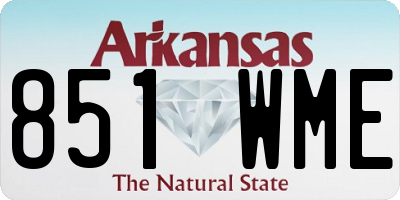 AR license plate 851WME