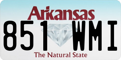 AR license plate 851WMI