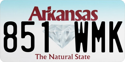 AR license plate 851WMK