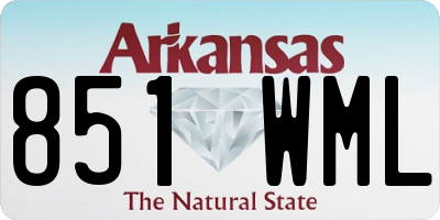 AR license plate 851WML