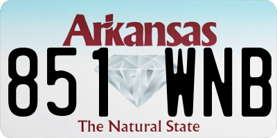 AR license plate 851WNB