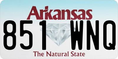 AR license plate 851WNQ