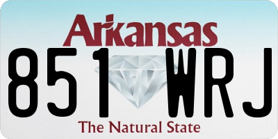 AR license plate 851WRJ