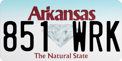 AR license plate 851WRK