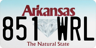 AR license plate 851WRL