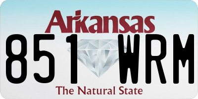 AR license plate 851WRM