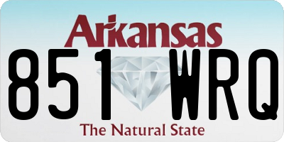 AR license plate 851WRQ