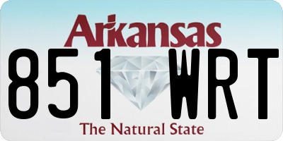 AR license plate 851WRT