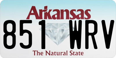 AR license plate 851WRV