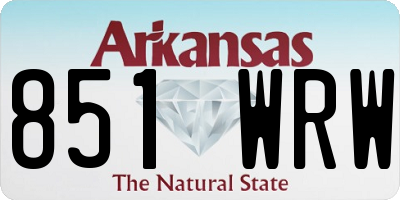 AR license plate 851WRW