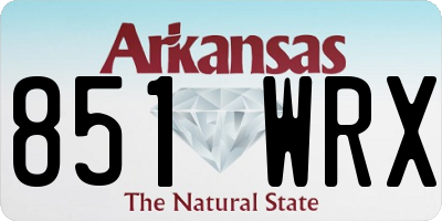 AR license plate 851WRX