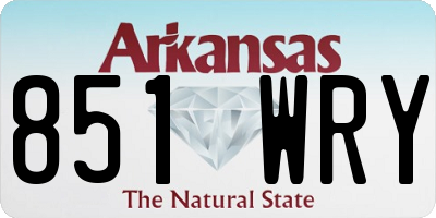AR license plate 851WRY