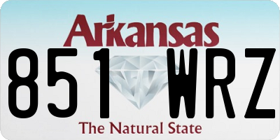 AR license plate 851WRZ