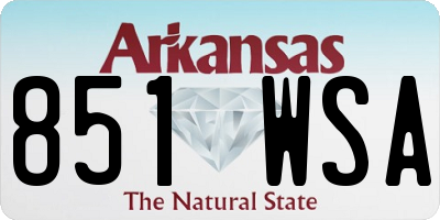 AR license plate 851WSA