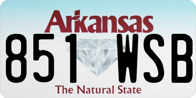 AR license plate 851WSB