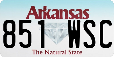 AR license plate 851WSC