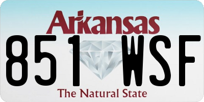 AR license plate 851WSF