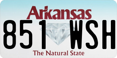 AR license plate 851WSH