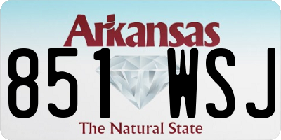 AR license plate 851WSJ