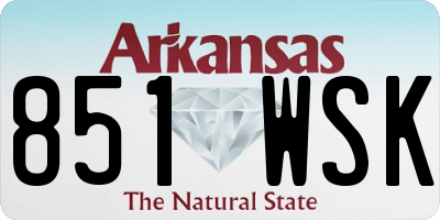 AR license plate 851WSK
