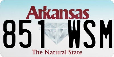AR license plate 851WSM