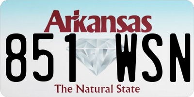 AR license plate 851WSN
