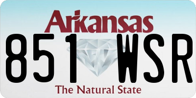 AR license plate 851WSR