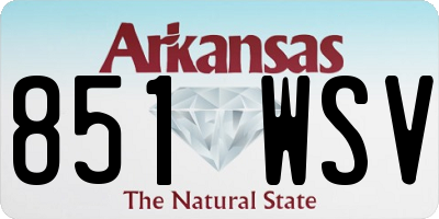 AR license plate 851WSV