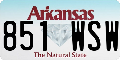 AR license plate 851WSW