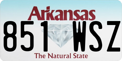AR license plate 851WSZ