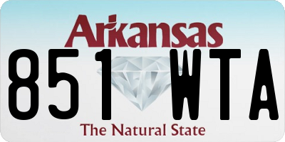 AR license plate 851WTA