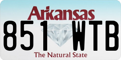 AR license plate 851WTB