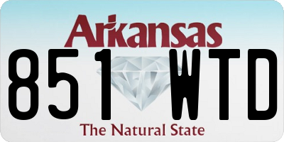 AR license plate 851WTD