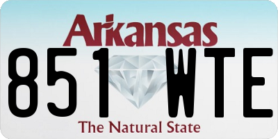 AR license plate 851WTE
