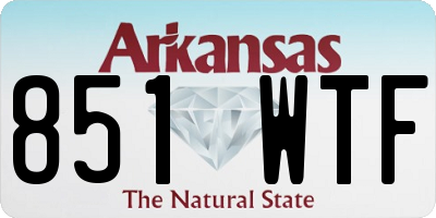 AR license plate 851WTF