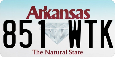 AR license plate 851WTK