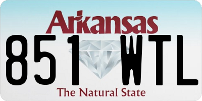 AR license plate 851WTL