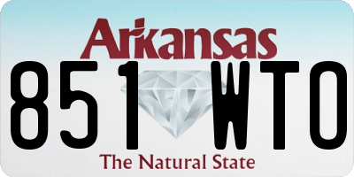 AR license plate 851WTO