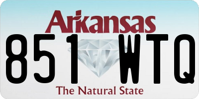 AR license plate 851WTQ