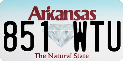 AR license plate 851WTU