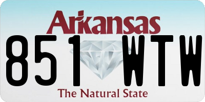 AR license plate 851WTW