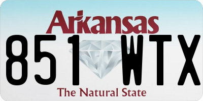 AR license plate 851WTX
