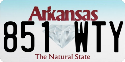 AR license plate 851WTY