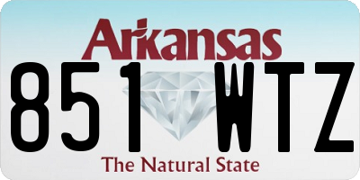 AR license plate 851WTZ